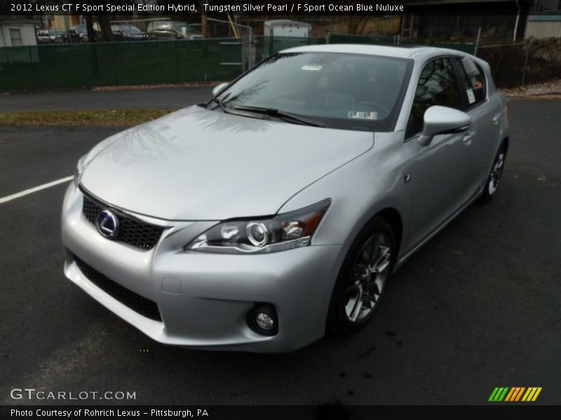 Tungsten Silver Pearl / F Sport Ocean Blue Nuluxe 2012 Lexus CT F Sport Special Edition Hybrid