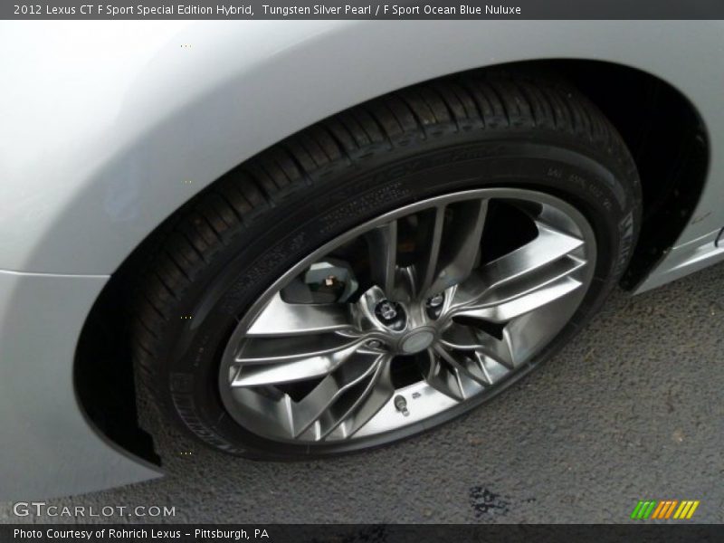 Tungsten Silver Pearl / F Sport Ocean Blue Nuluxe 2012 Lexus CT F Sport Special Edition Hybrid