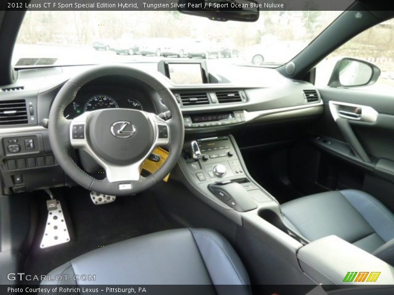 Tungsten Silver Pearl / F Sport Ocean Blue Nuluxe 2012 Lexus CT F Sport Special Edition Hybrid