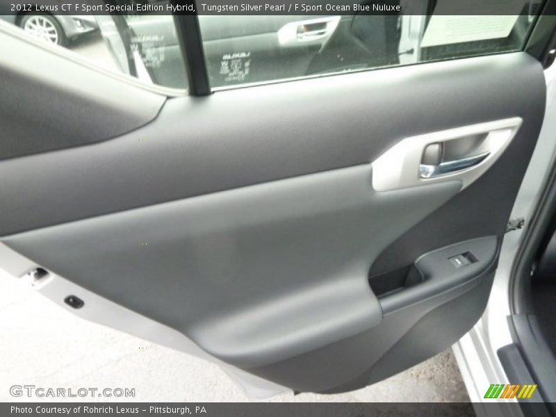 Tungsten Silver Pearl / F Sport Ocean Blue Nuluxe 2012 Lexus CT F Sport Special Edition Hybrid
