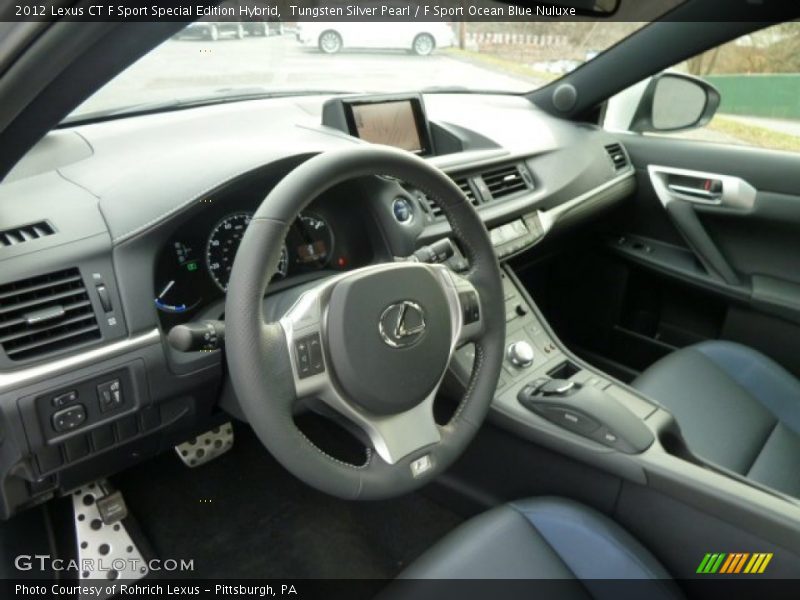 Tungsten Silver Pearl / F Sport Ocean Blue Nuluxe 2012 Lexus CT F Sport Special Edition Hybrid