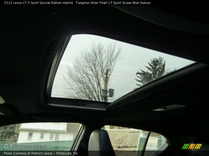 Tungsten Silver Pearl / F Sport Ocean Blue Nuluxe 2012 Lexus CT F Sport Special Edition Hybrid