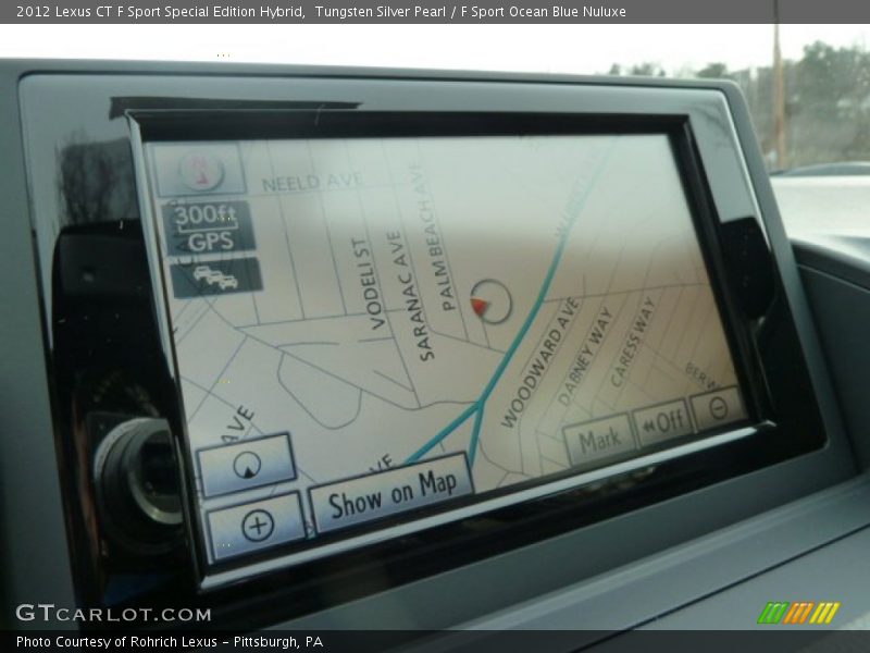 Tungsten Silver Pearl / F Sport Ocean Blue Nuluxe 2012 Lexus CT F Sport Special Edition Hybrid