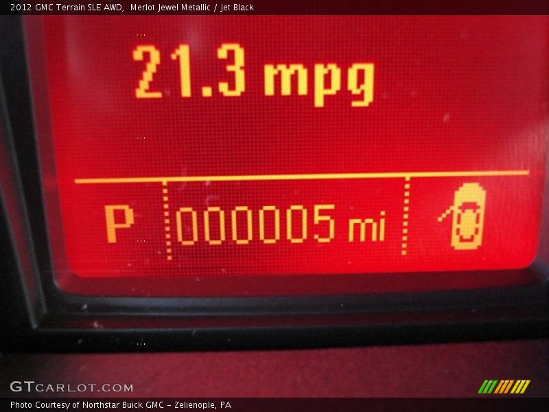 Merlot Jewel Metallic / Jet Black 2012 GMC Terrain SLE AWD