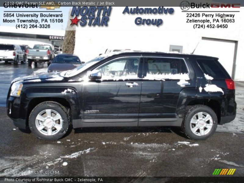 Carbon Black Metallic / Jet Black 2012 GMC Terrain SLE AWD