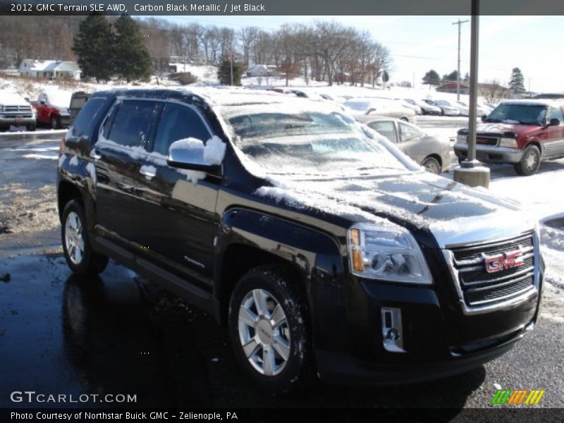 Carbon Black Metallic / Jet Black 2012 GMC Terrain SLE AWD