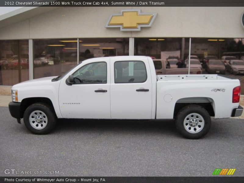 Summit White / Dark Titanium 2012 Chevrolet Silverado 1500 Work Truck Crew Cab 4x4