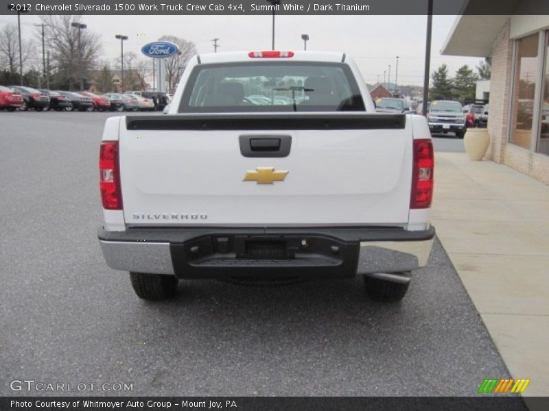 Summit White / Dark Titanium 2012 Chevrolet Silverado 1500 Work Truck Crew Cab 4x4