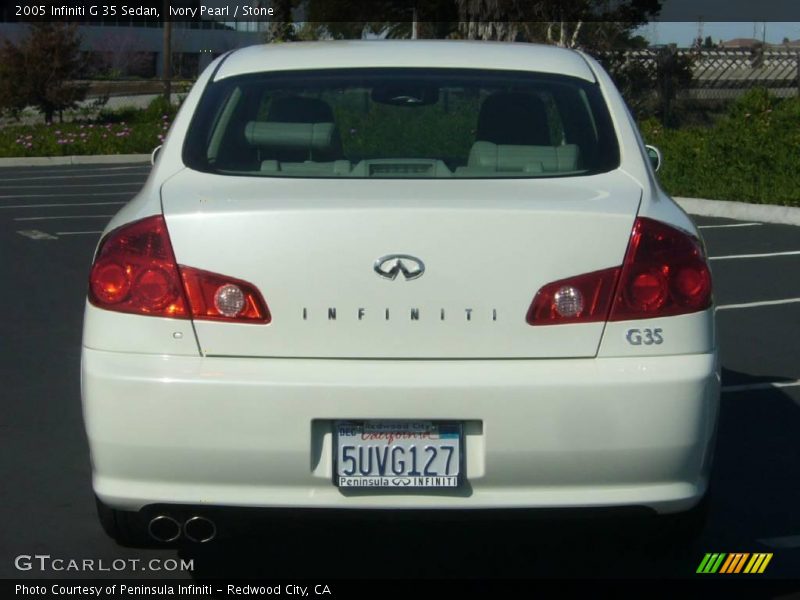 Ivory Pearl / Stone 2005 Infiniti G 35 Sedan