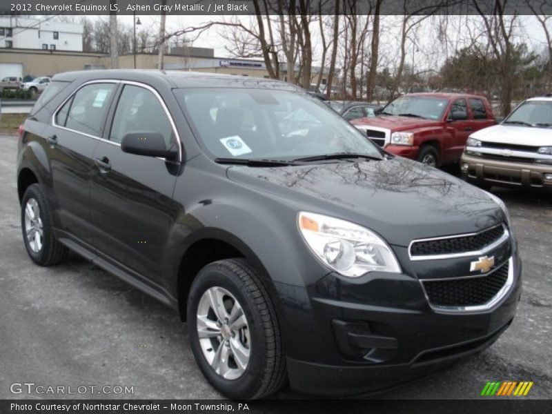 Ashen Gray Metallic / Jet Black 2012 Chevrolet Equinox LS