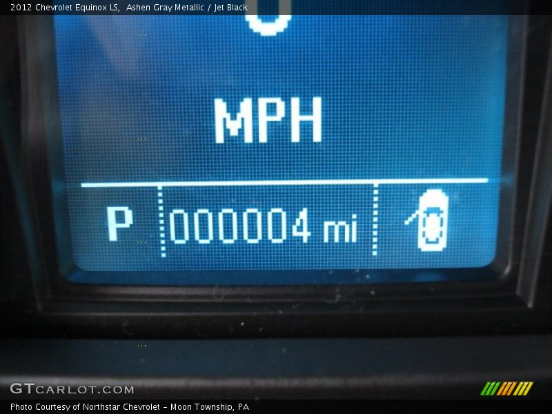 Ashen Gray Metallic / Jet Black 2012 Chevrolet Equinox LS