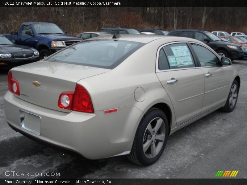 Gold Mist Metallic / Cocoa/Cashmere 2012 Chevrolet Malibu LT