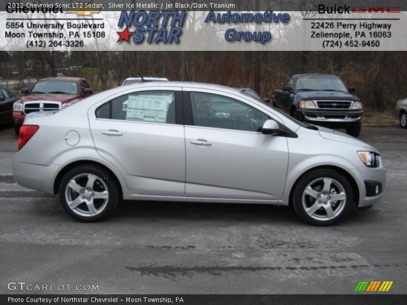 Silver Ice Metallic / Jet Black/Dark Titanium 2012 Chevrolet Sonic LTZ Sedan