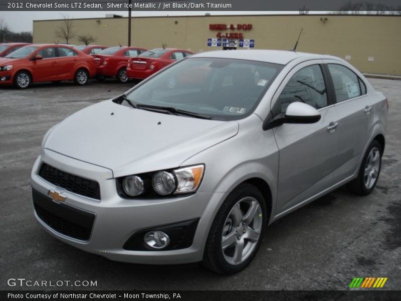 Silver Ice Metallic / Jet Black/Dark Titanium 2012 Chevrolet Sonic LTZ Sedan