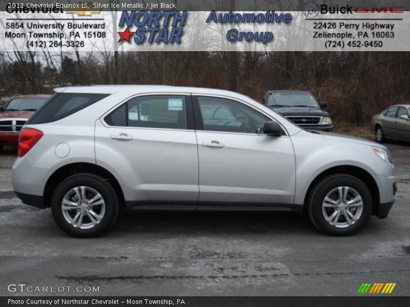 Silver Ice Metallic / Jet Black 2012 Chevrolet Equinox LS