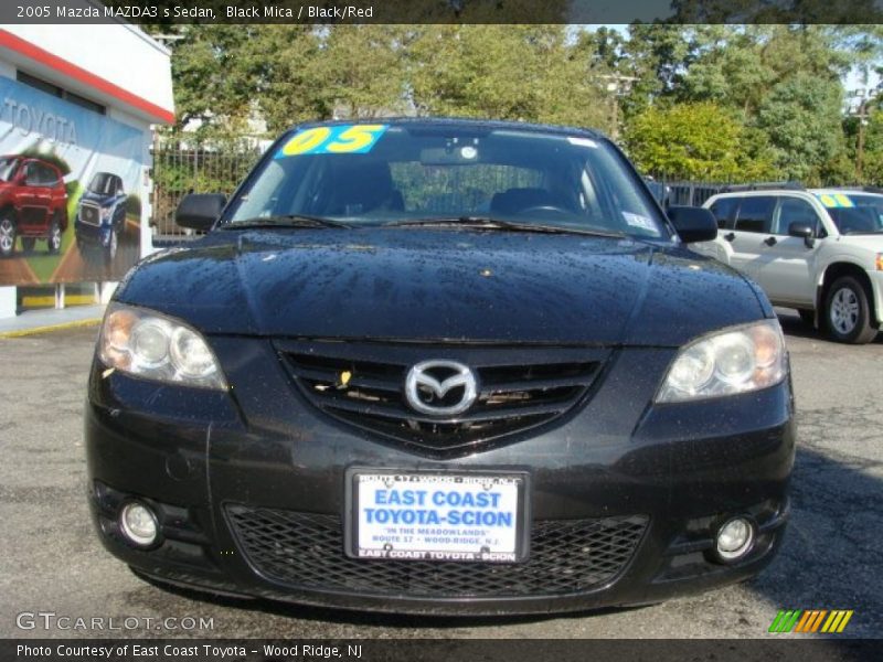 Black Mica / Black/Red 2005 Mazda MAZDA3 s Sedan