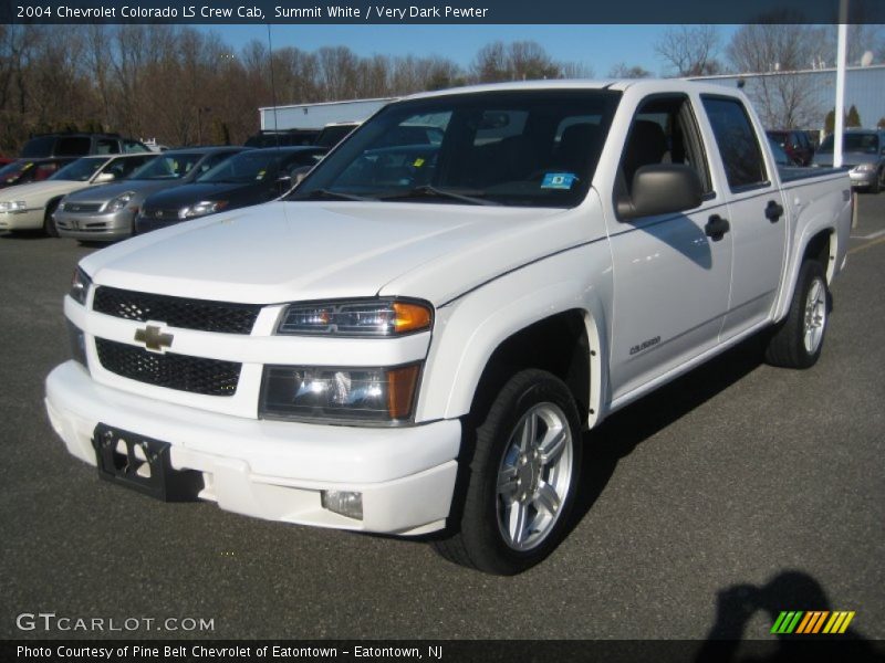 Summit White / Very Dark Pewter 2004 Chevrolet Colorado LS Crew Cab