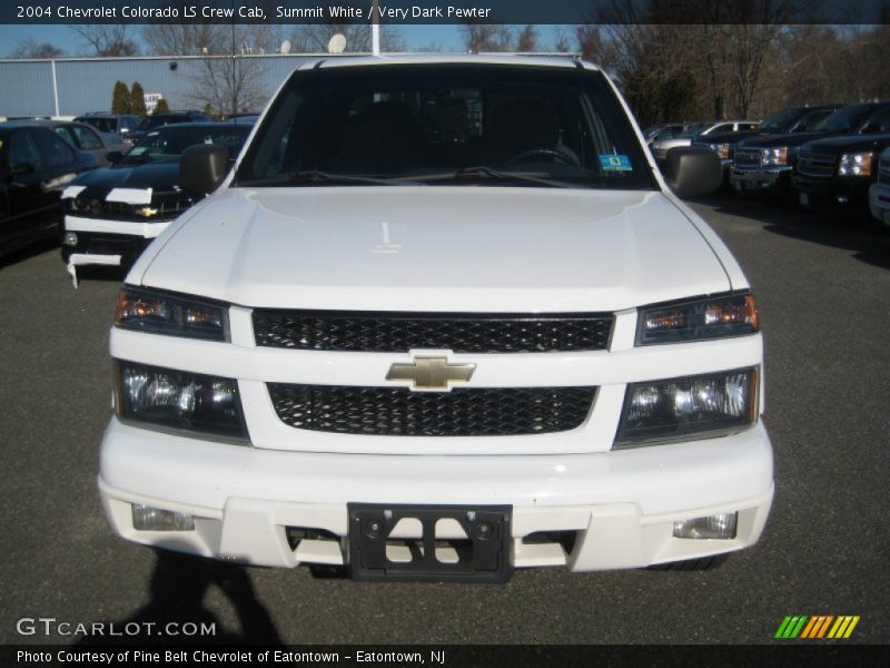 Summit White / Very Dark Pewter 2004 Chevrolet Colorado LS Crew Cab