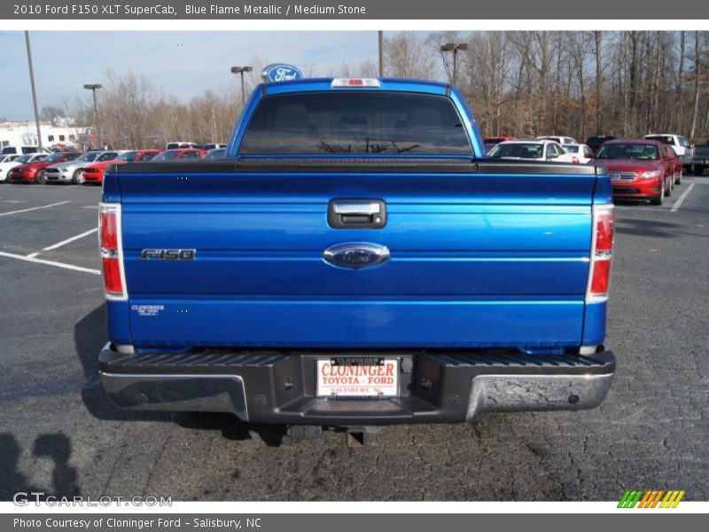 Blue Flame Metallic / Medium Stone 2010 Ford F150 XLT SuperCab