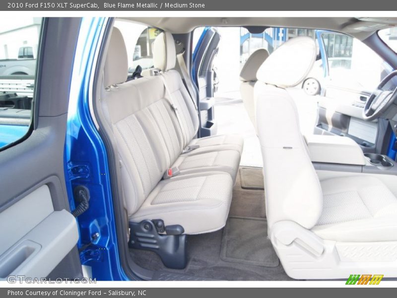 Blue Flame Metallic / Medium Stone 2010 Ford F150 XLT SuperCab