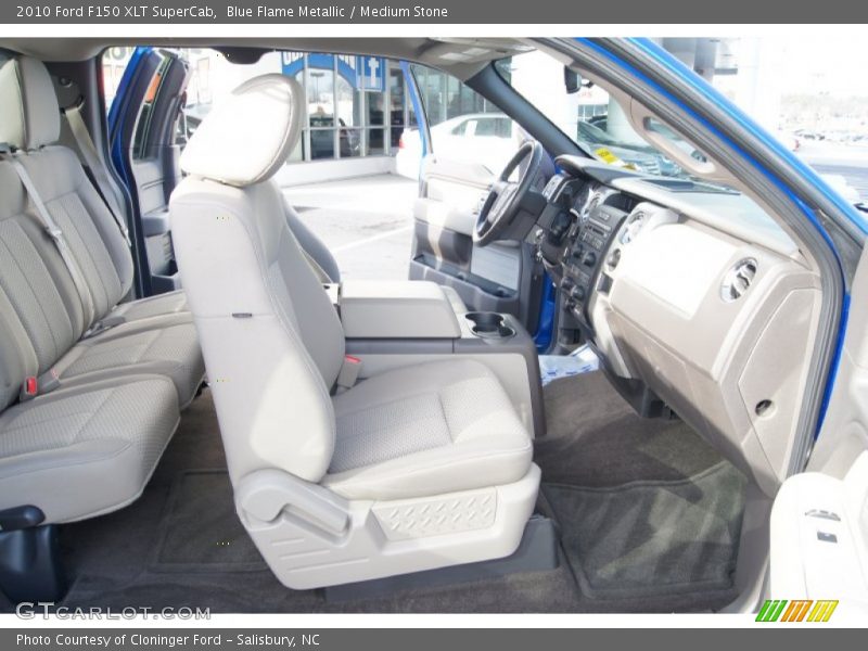 Blue Flame Metallic / Medium Stone 2010 Ford F150 XLT SuperCab