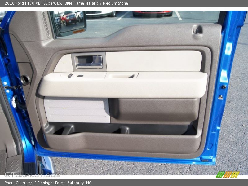 Blue Flame Metallic / Medium Stone 2010 Ford F150 XLT SuperCab