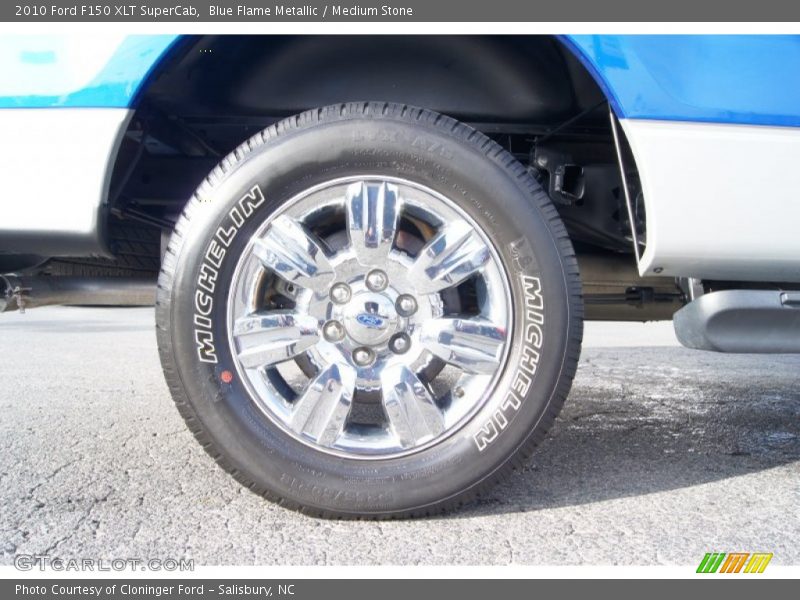 Blue Flame Metallic / Medium Stone 2010 Ford F150 XLT SuperCab