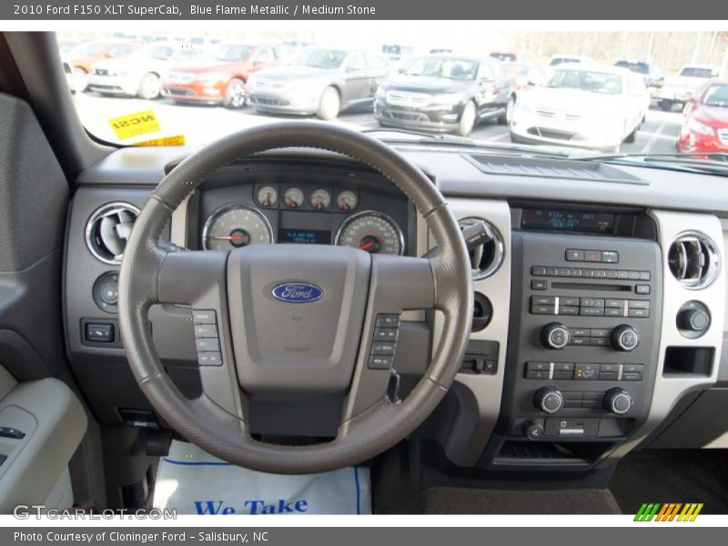 Blue Flame Metallic / Medium Stone 2010 Ford F150 XLT SuperCab