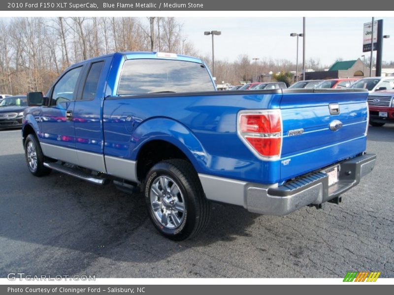 Blue Flame Metallic / Medium Stone 2010 Ford F150 XLT SuperCab