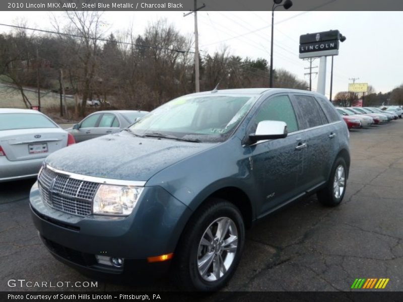 Steel Blue Metallic / Charcoal Black 2010 Lincoln MKX AWD