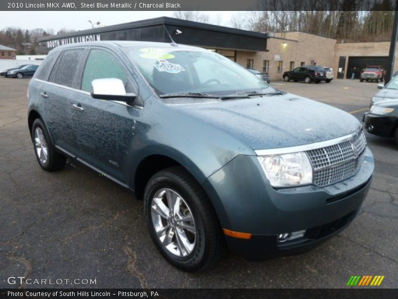 Steel Blue Metallic / Charcoal Black 2010 Lincoln MKX AWD