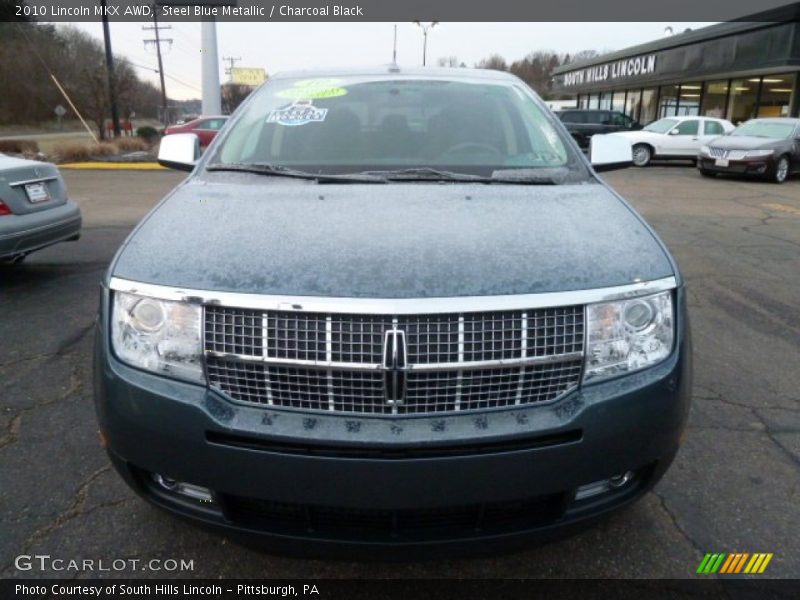 Steel Blue Metallic / Charcoal Black 2010 Lincoln MKX AWD