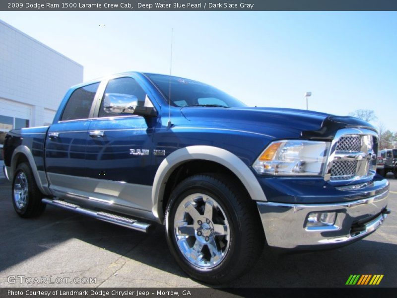 Deep Water Blue Pearl / Dark Slate Gray 2009 Dodge Ram 1500 Laramie Crew Cab