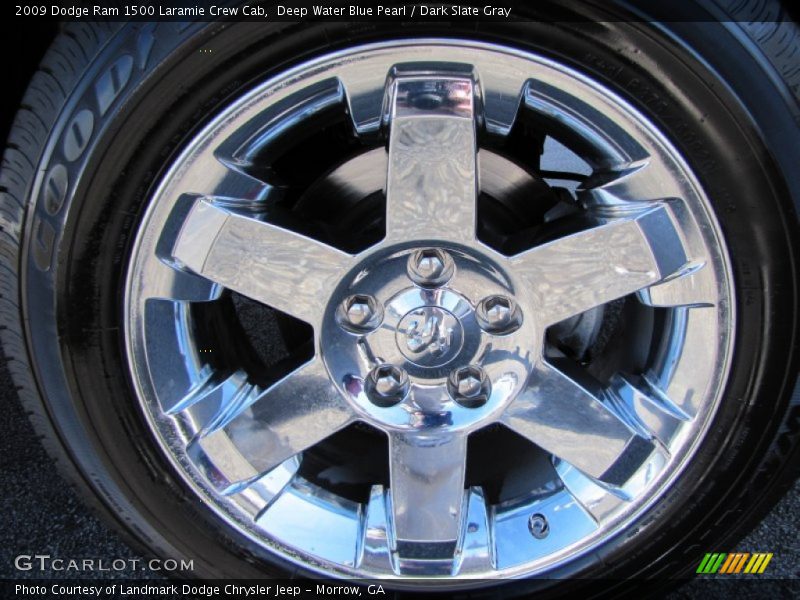 Deep Water Blue Pearl / Dark Slate Gray 2009 Dodge Ram 1500 Laramie Crew Cab