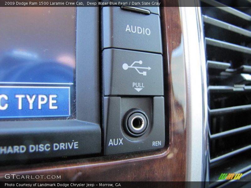 Deep Water Blue Pearl / Dark Slate Gray 2009 Dodge Ram 1500 Laramie Crew Cab