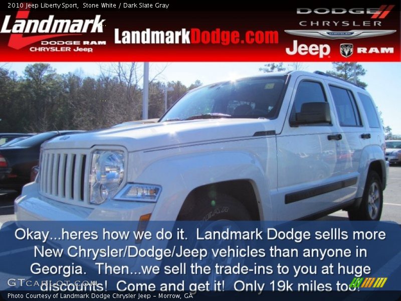 Stone White / Dark Slate Gray 2010 Jeep Liberty Sport