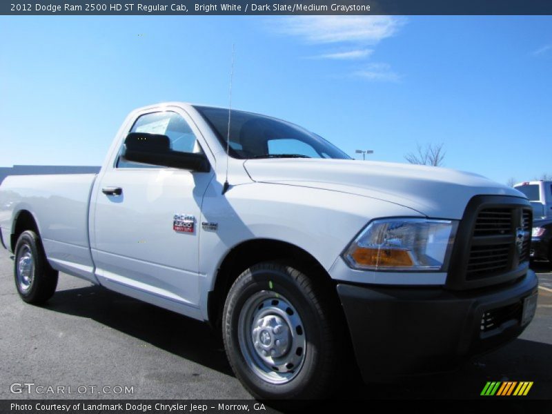 Bright White / Dark Slate/Medium Graystone 2012 Dodge Ram 2500 HD ST Regular Cab