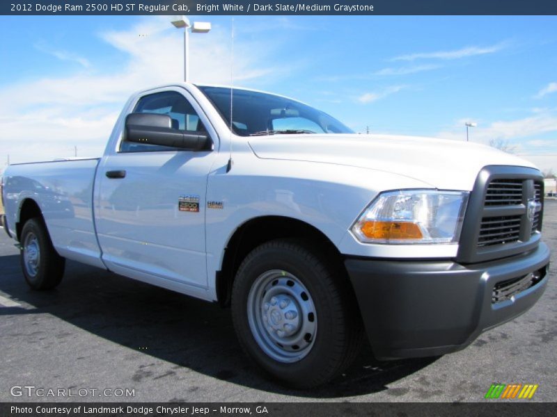 Bright White / Dark Slate/Medium Graystone 2012 Dodge Ram 2500 HD ST Regular Cab