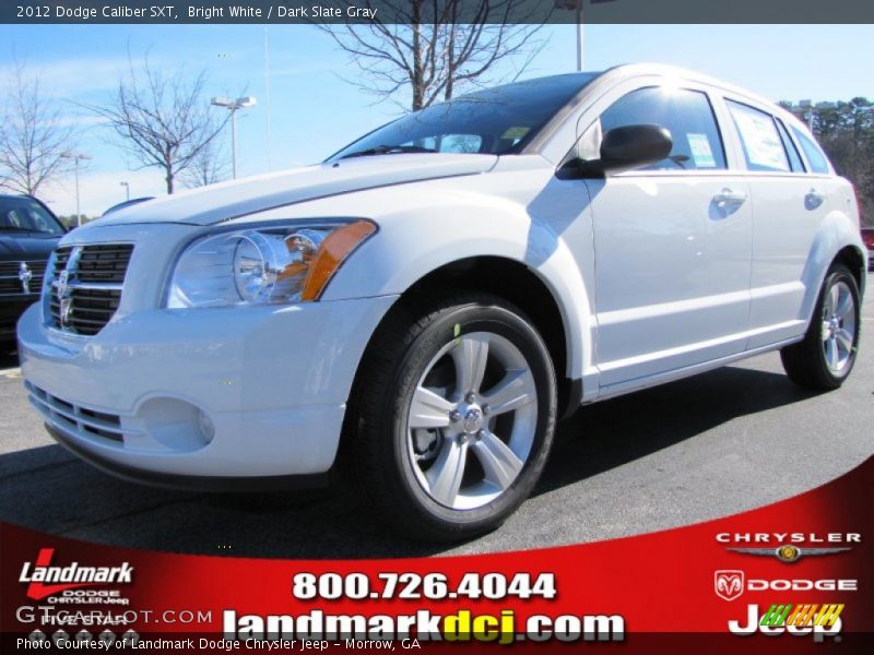 Bright White / Dark Slate Gray 2012 Dodge Caliber SXT
