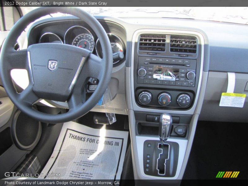 Bright White / Dark Slate Gray 2012 Dodge Caliber SXT