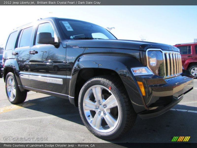 Brilliant Black Crystal Pearl / Dark Slate Gray 2012 Jeep Liberty Jet