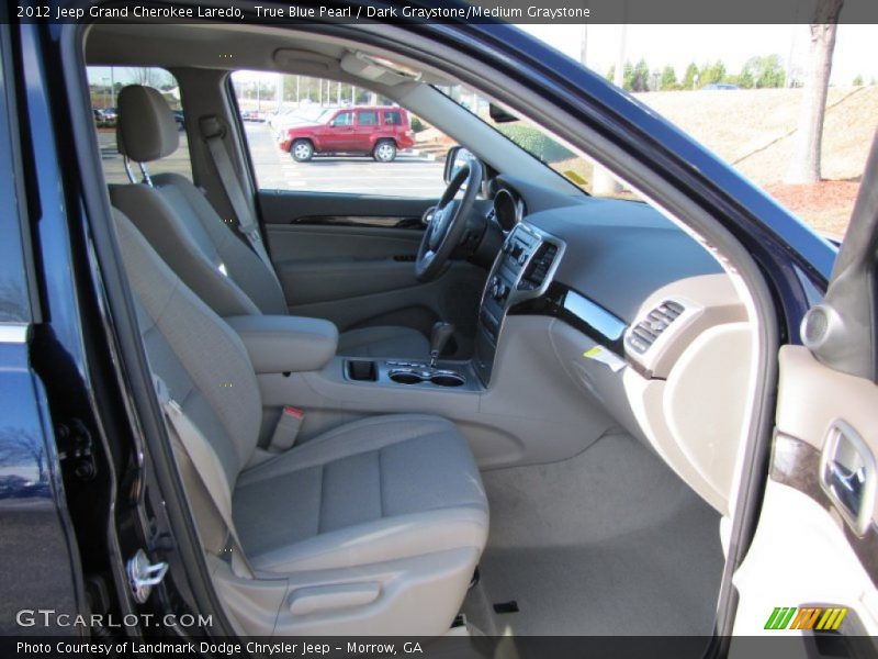 True Blue Pearl / Dark Graystone/Medium Graystone 2012 Jeep Grand Cherokee Laredo