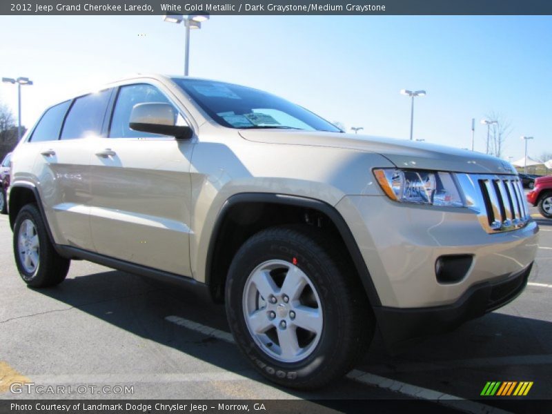 White Gold Metallic / Dark Graystone/Medium Graystone 2012 Jeep Grand Cherokee Laredo