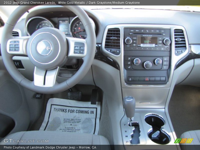 White Gold Metallic / Dark Graystone/Medium Graystone 2012 Jeep Grand Cherokee Laredo