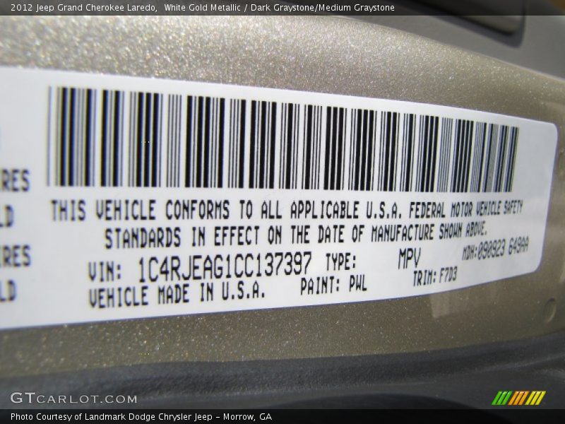 PWL - 2012 Jeep Grand Cherokee Laredo