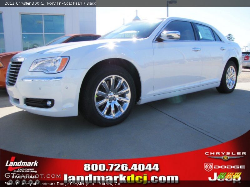 Ivory Tri-Coat Pearl / Black 2012 Chrysler 300 C