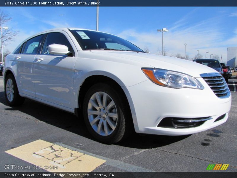 Bright White / Black 2012 Chrysler 200 Touring Sedan