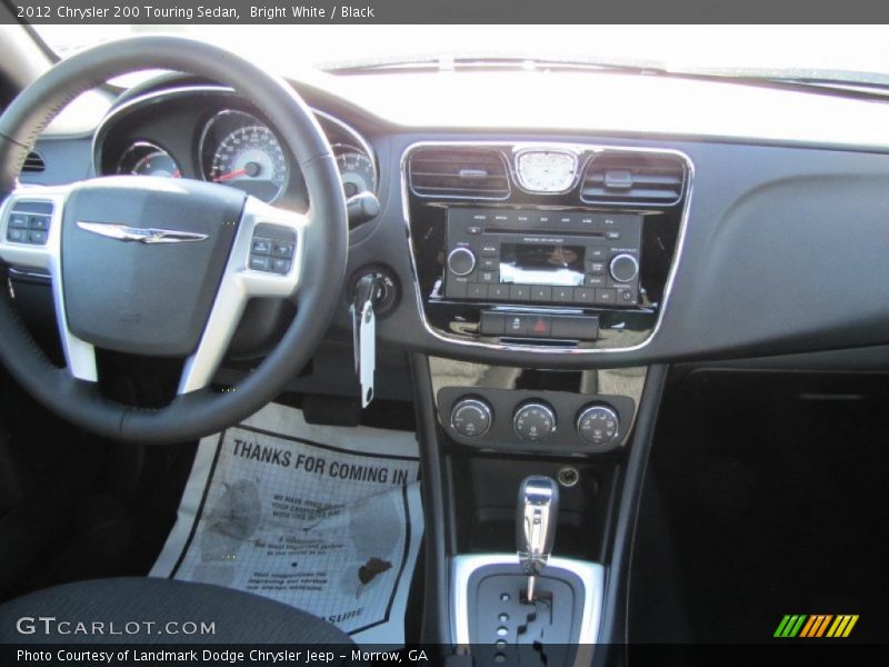Bright White / Black 2012 Chrysler 200 Touring Sedan