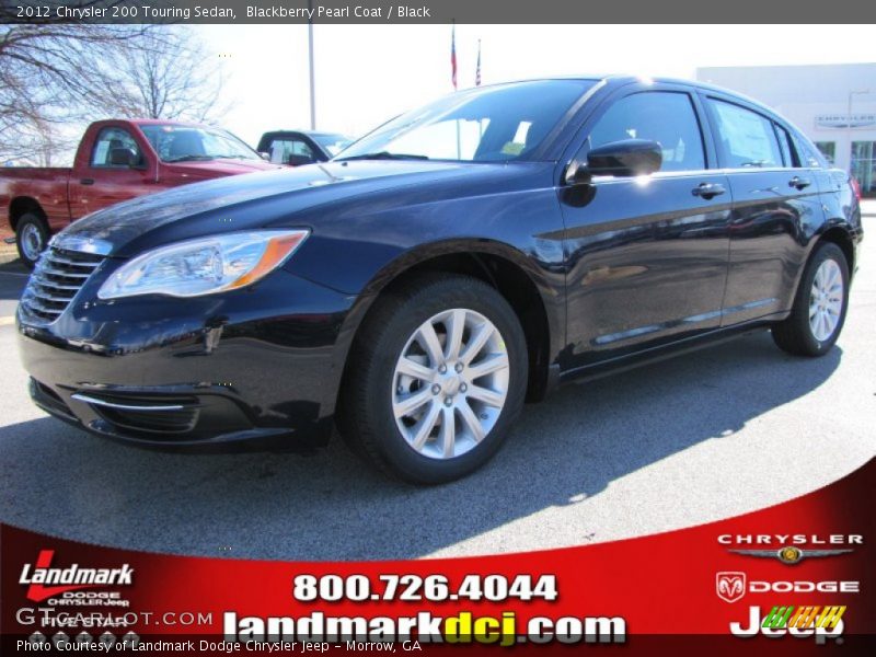 Blackberry Pearl Coat / Black 2012 Chrysler 200 Touring Sedan