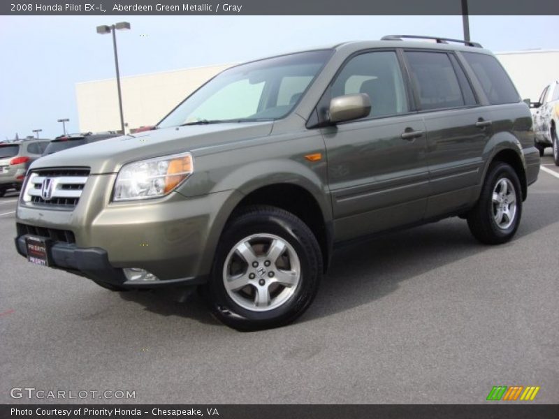 Aberdeen Green Metallic / Gray 2008 Honda Pilot EX-L
